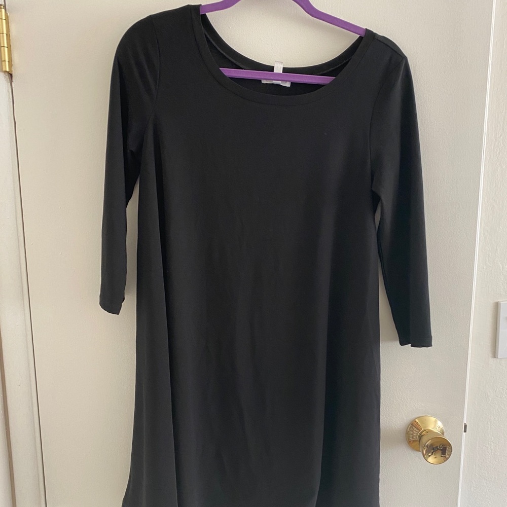 Small black shift dress